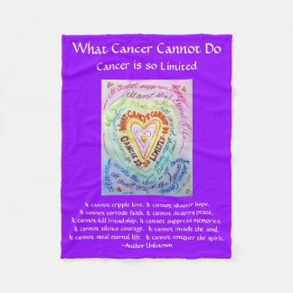 What Cancer Cannot Do Poem Chemo Custom Blanket