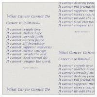 What Cancer Cannot Do Poem Fabric inspire Material