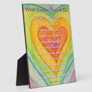 What Cancer Cannot Do Poem Heart Art Print Plaque