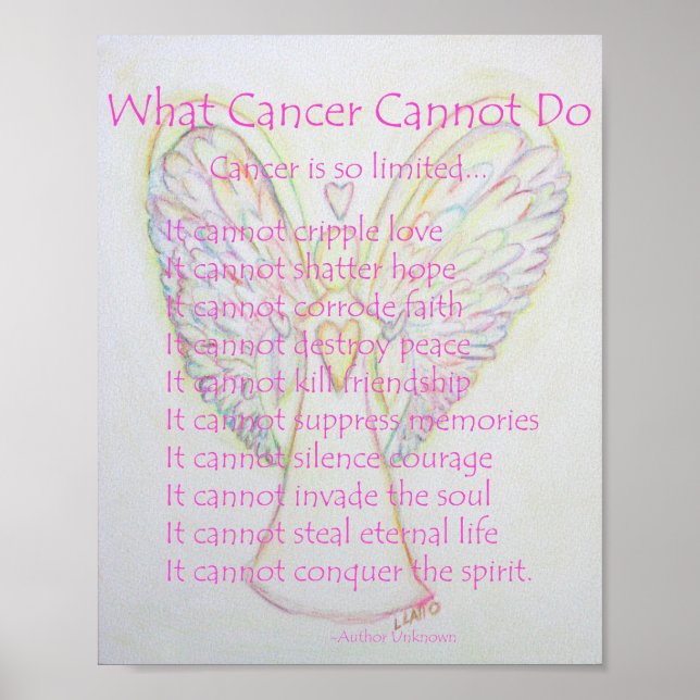 What Cancer Cannot Do Poem Poster Print (Front)