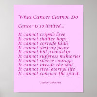 What Cancer Cannot Do Poem Poster Print