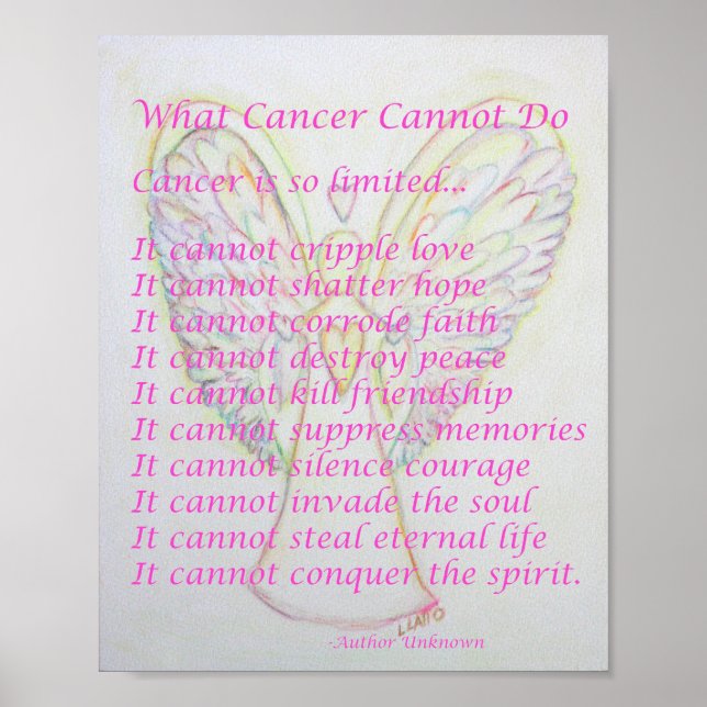What Cancer Cannot Do Poem Poster Print (Front)