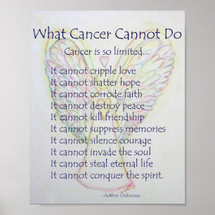 What Cancer Cannot Do Poem Poster Print