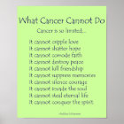 What Cancer Cannot Do Poem Poster Print | Zazzle.co.uk