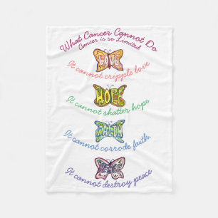 What Cancer Cannot Do Wings Chemo Custom Blanket