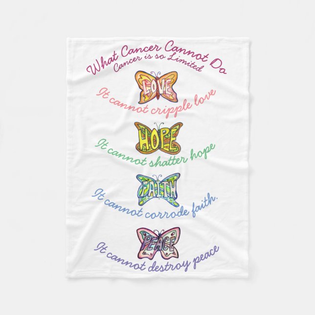 What Cancer Cannot Do Wings Chemo Custom Blanket (Front)