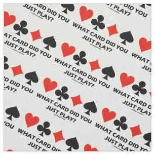 What Card Did You Just Play? Four Card Suits Fabric