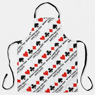 What Card Did You Just Play? Four Card Suits Humou Apron