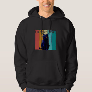 What Cat Black Cat Halloween Scary Cat Angry Cat Hoodie