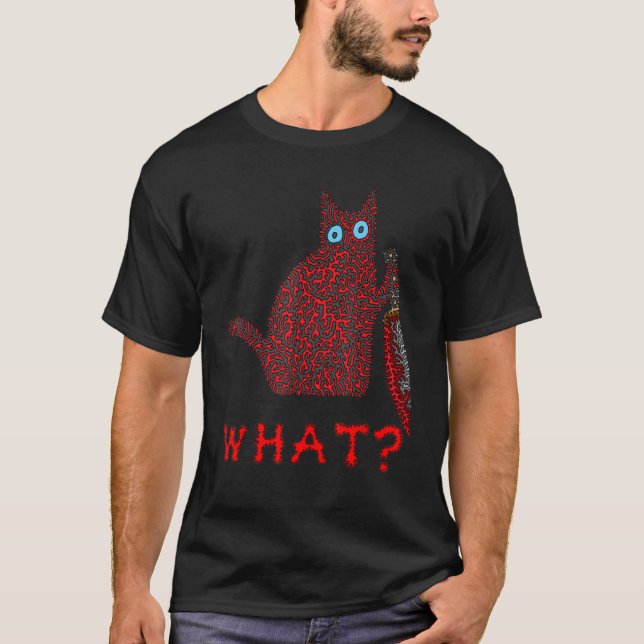 What  Cat With A Knife T-Shirt (Front)