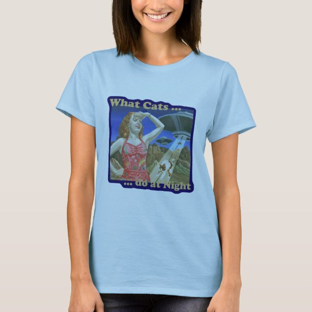 What Cats Do at Night T-Shirt (Front)
