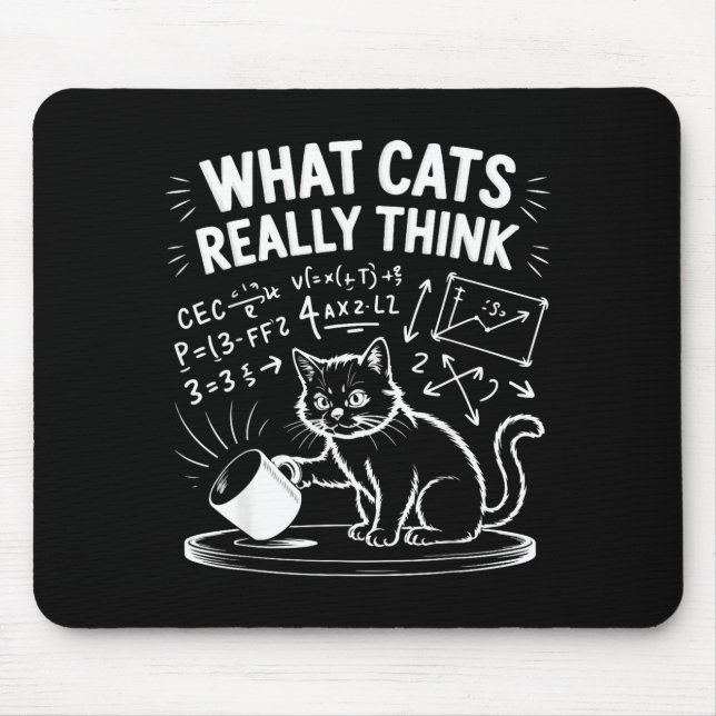 What cats really think funny cat meme physics humo mouse mat (Front)