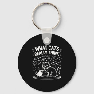 What cats think funny cat meme physics humour tank key ring
