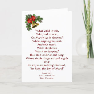 What Child is This Hymn Christmas Card