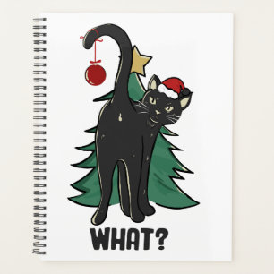 What? Christmas Black Cat Holiday Design Planner