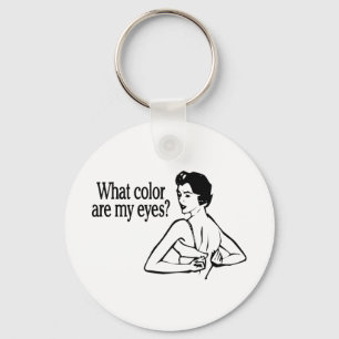 What Colour Are My Eyes Retro Key Ring