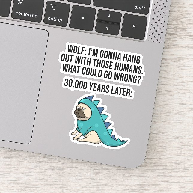 What Could Go Wrong Funny Wolf Pug Dog Meme (Detail)