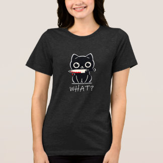 What Cute cat graphicy Tri-Blend Shirt