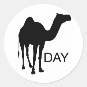 What day is it... Wednesday! Hump Day! Classic Round Sticker