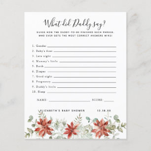 What Did Daddy Say   Baby Shower Game