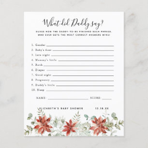 What Did Daddy Say   Baby Shower Game