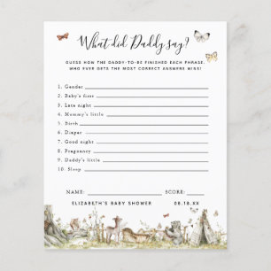 What Did Daddy Say   Baby Shower Game
