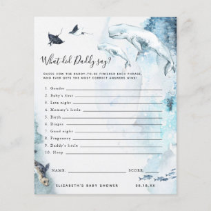 What Did Daddy Say Baby Shower Game