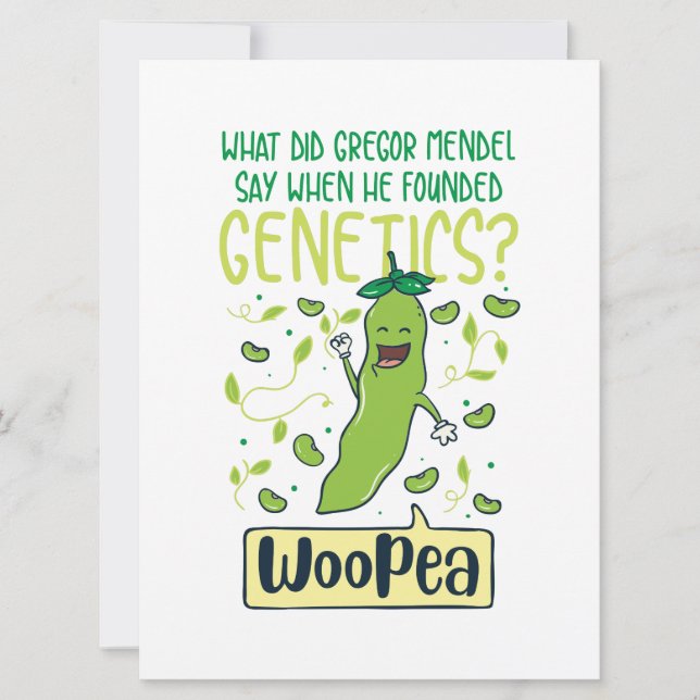What Did Gregor Mendel Say When He Founded Genetic Save The Date (Front)