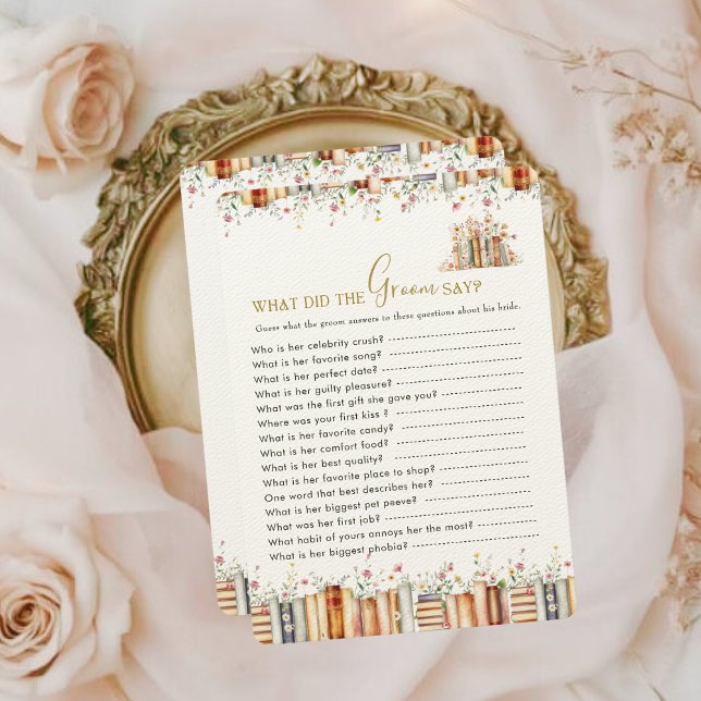 What Did the Groom Say book Bridal Shower Game (Creator Uploaded)