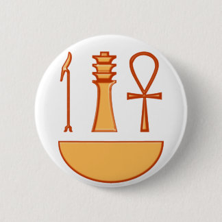 What Djed Anch Symbol Triade 6 Cm Round Badge