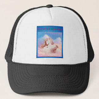 “What Do Clouds Taste Like?” Dreamy Unicorn Trucker Hat