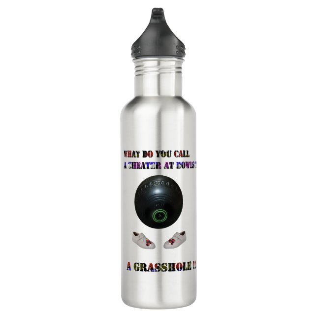 What Do You Call A Cheater At Lawn Bowls, Funny  710 Ml Water Bottle (Right)