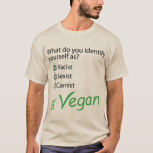 What do you identify yourself as? Vegan. T-Shirt