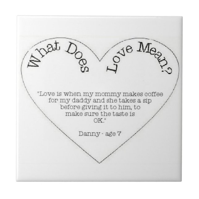 What Does Love Mean - Mummy and Daddy Tile (Front)