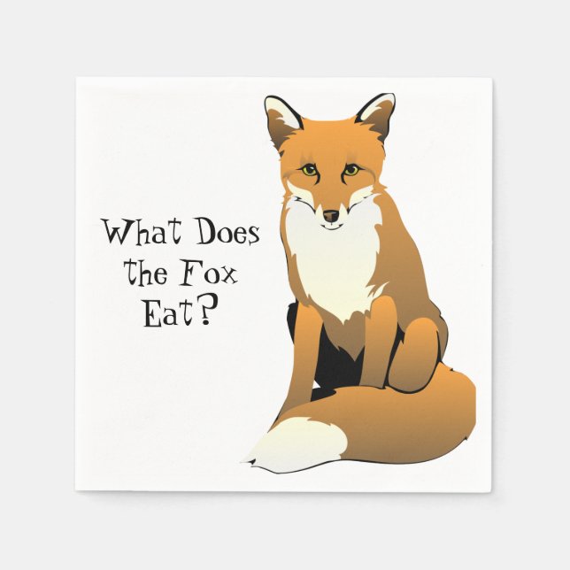 What Does the Fox Eat? Napkins (Front)