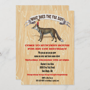 What does the fox say Birthday party invitation