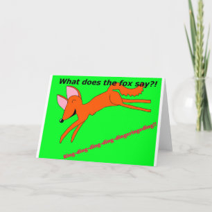 What does the fox say? card