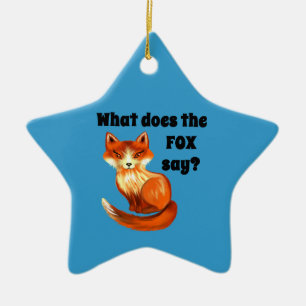 What Does the Fox Say Clothing and Gifts Ceramic Tree Decoration