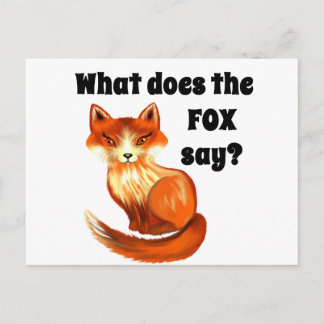 What Does the Fox Say Clothing and Gifts Postcard
