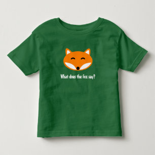 WHAT DOES THE FOX SAY cute animal toddler t shirt