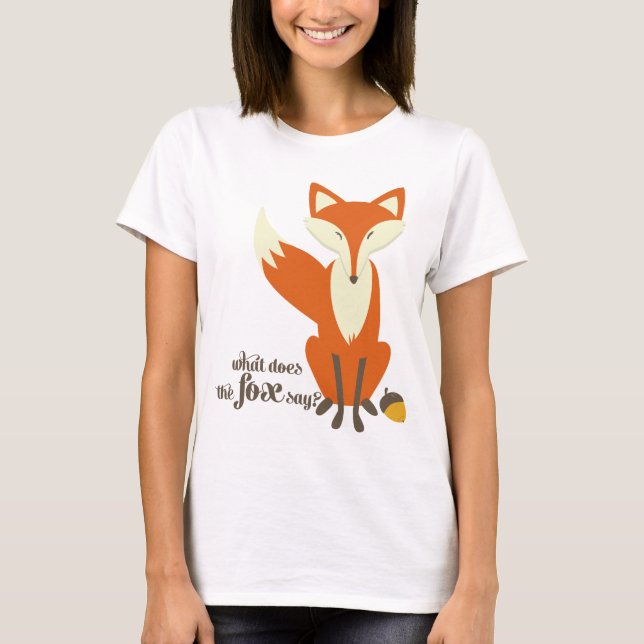 What Does The Fox Say Illustration T Shirt (Front)