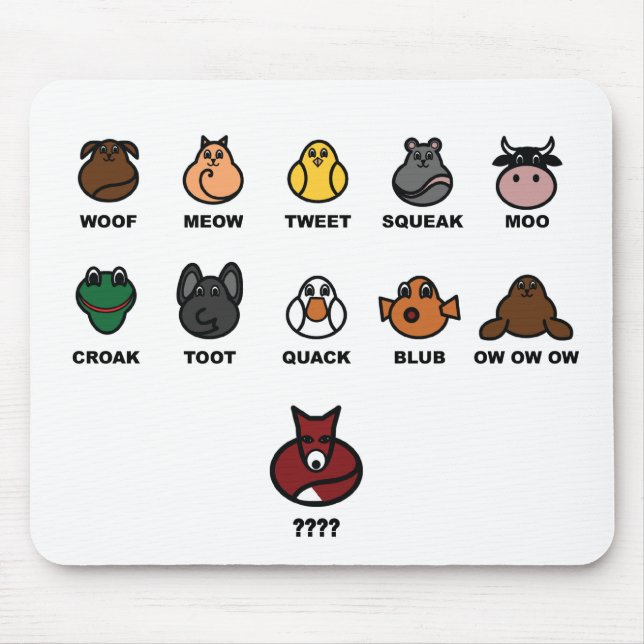 What does the fox say? mouse mat (Front)