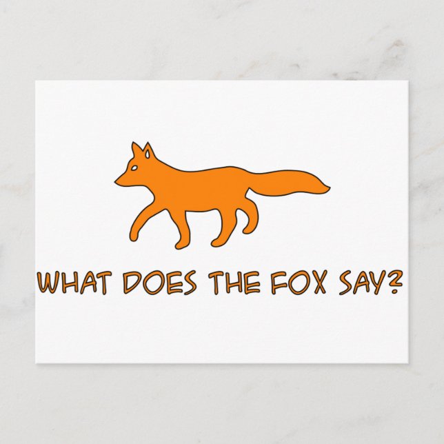what does the fox say postcard (Front)