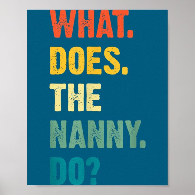 What Does The Nanny Do Black Uni Adult  Poster (Front)
