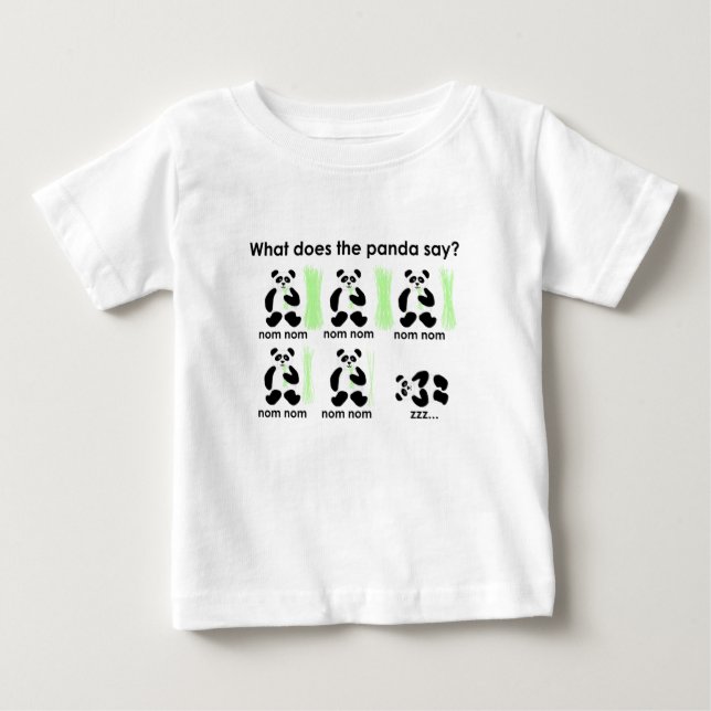 What does the panda say? baby T-Shirt (Front)