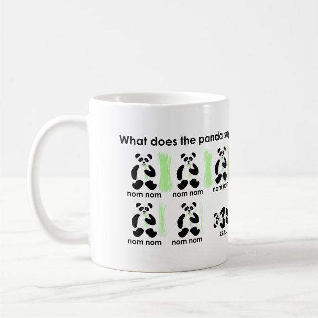 What does the panda say? coffee mug (Left)
