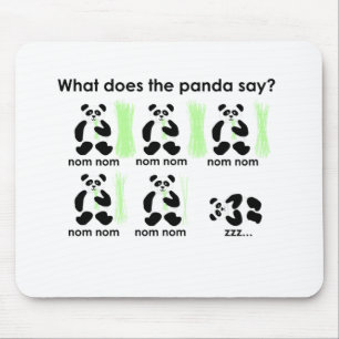 What does the panda say? mouse mat