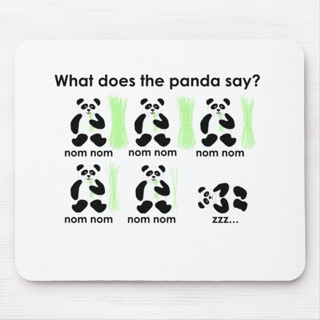 What does the panda say? mouse mat (Front)