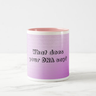 What does your DNA say purple coffee mug