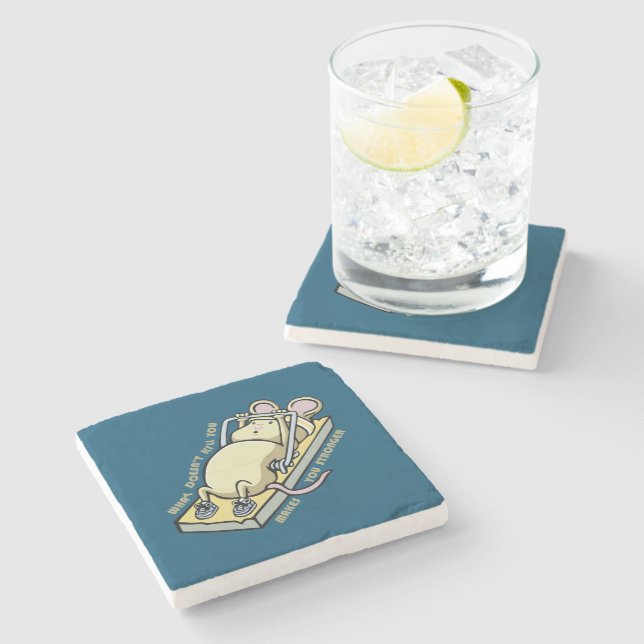 What doesn't kill you makes you stronger stone coaster (Side)